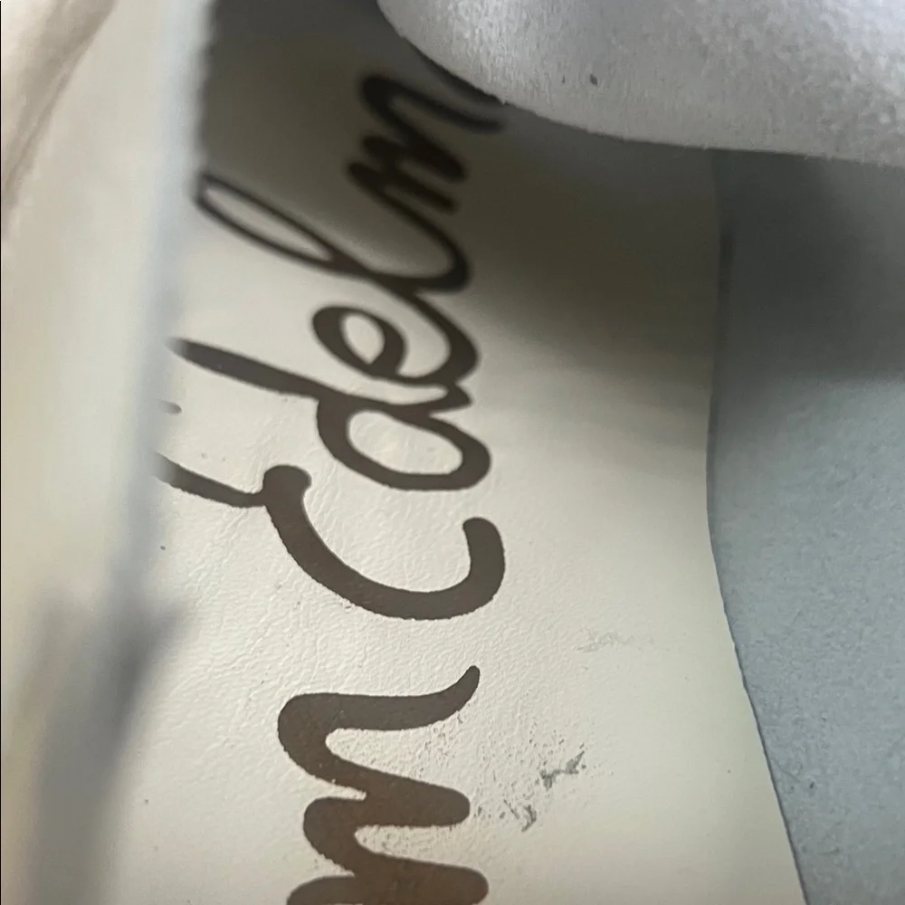 Sam‎ Edelman White Textured Sneakers